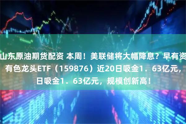 山东原油期货配资 本周！美联储将大幅降息？早有资金进场布局！有色龙头ETF（159876）近20日吸金1．63亿元，规模创新高！